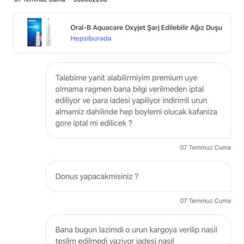 Hepsiburada Ürün Teslimi Ve Habersiz İptal