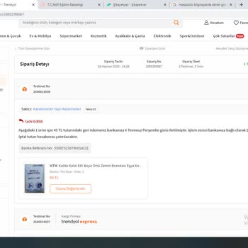Trendyol Kandemirler Yapı Malzemeleri Şirketi'nin Kargo Sorunu