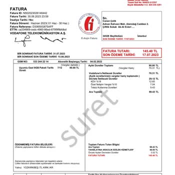 Vodafone İradem Dışında Faturama Content Dest Grup Ödemesi Yansıttı