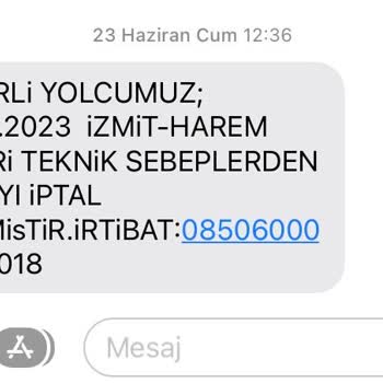 Efe Tur Yine Sefer İptali