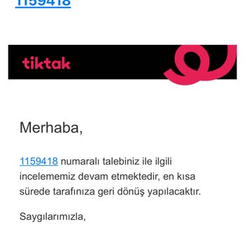 TikTak Kirala Verilmeyen Hizmetin Ücreti Alındı.