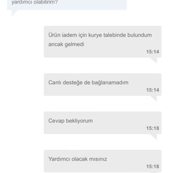 N11 Kurye Gelmemesi Ve Canlı Desteğin Cevap Vermemesi