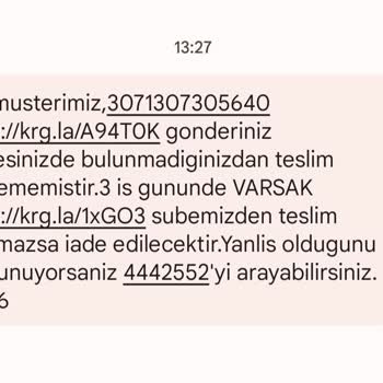 Aras Kargo Arayıp Bilgi Vermeden Siparişim Tekrar Şubeye Gönderiliyor