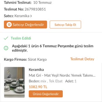 Sürat Kargo Teslim Edildi Hatası