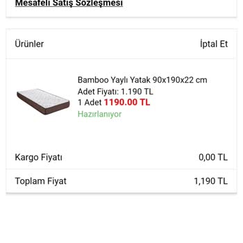 A101 Siparişi Kargo Ve İptal Mağduriyeti