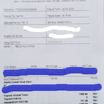Mavi Kusurlu Ürünün İadesi