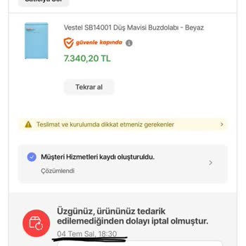 Hepsiburada 1 Ay Sonra Onaysız Sipariş İptal Mağduriyeti