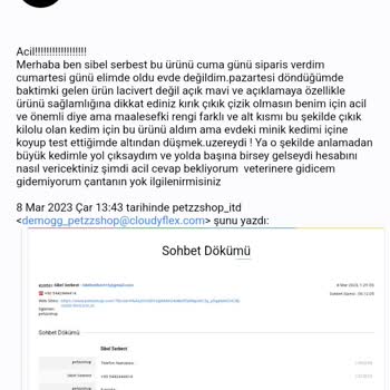 Petzzshop Kedi Taşıma Çantası Kırık! Ücret İadesi Yapılmadı Mart Ayından