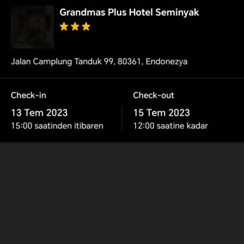 Booking.com Otel Rezervasyonu İptali