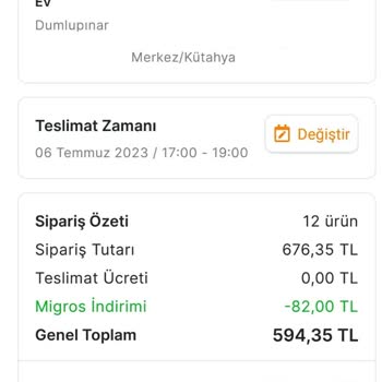 Migros Sanal Market Fazla Ücret Tahsili