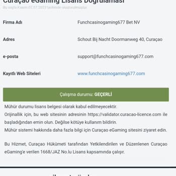 Curaçao eGaming Yasa Dışı Bahis Suçu Ve Sahtecili*k