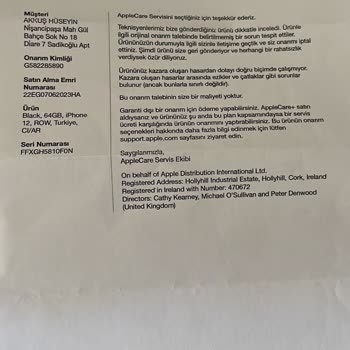 Trendyol'dan Sıfır Aldığım İphone 12 Sorunlu Cihaz