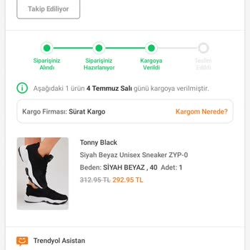 Tonny Black Ayakkabı Değişimi Kabul Etmiyor