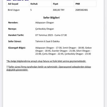 Obilet Buzlu Turizm Bilet İadesi Yapmaması