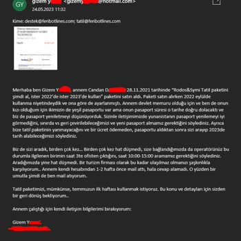 Feribotlines Tatil Paketi Satıp Kayıplara Karıştı!