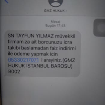 Global Satış Gmz Hukuk Barosu İcra Mesajı