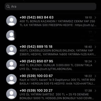 cutt.ly Numarama İstenemeyen SMS'ler, Gelmeye Başladı...