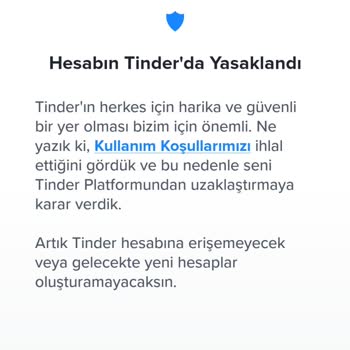 Tinder Sebepsiz Yere Hesabımı Kapattı