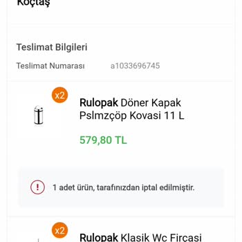 Koçtaş Memnuniyetsizliği 5 İş Günü Para İadesi Gerçekleşmedi
