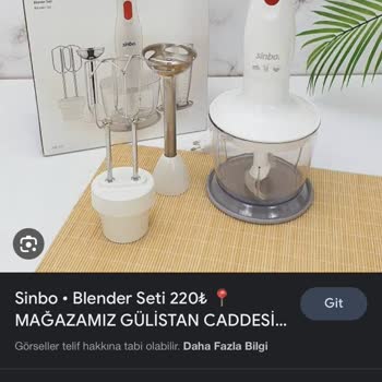 Sinbo Blender Seti Bozuk Aparat
