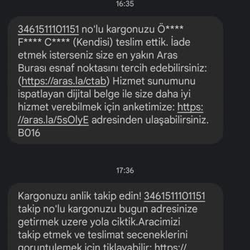 Aras Kargo Kargo Müşteri Hizmetleri Ve Şube Personelleri