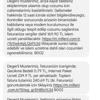 Millenicom Faturam Yüksek Geldi