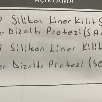 Ottobock Şubesinden Alınan Protez Malzemeleri Sorunu