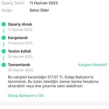 Dolap Uygulamasında Kazandığım Para Bakiyeme Düşmüyor.