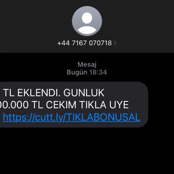 Vodafone +44 Lü Numaralardan SMS Geliyor
