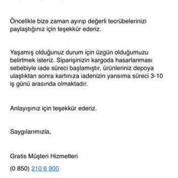 Gratis Firmasının Müşteri Aldatmacası