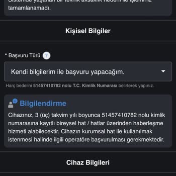 BTK (Bilgi Teknolojileri ve İletişim Kurumu) IMEI Kayıt Hatası