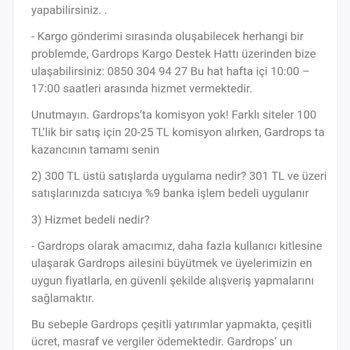 Gardrops Uygulaması Satıcıdan Komisyon Alıyor