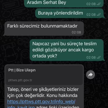 PTT Kargo Kargom Teslim Edilmediği Halde Teslim Alınmış Gözüküyor