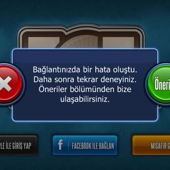 101 Okey Plus Bağlantı Sorunum Yok Ama Bağlantı Sorunu Sebebiyle Oyuna Giremiyorum