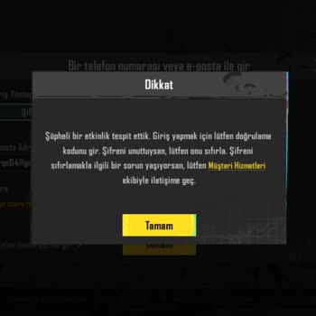 PUBG Mobile Hesapta Şüpheli Temsil Ettik Diyordu Ve Giremiyordum