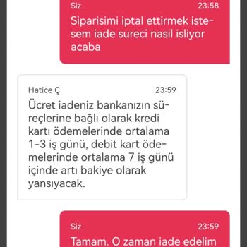 Yemeksepeti Para İadesi Hk.