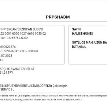 Kredi ve Yurtlar Kurumu Ziraat Bankası Prepaid Harçlık Avans Tahsilatı