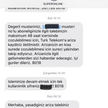 Türk Telekom Çözülmeyen Altyapı Desteği