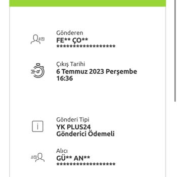 Yurtiçi Kargo Vip Gönderi Standart Gönderilmiş