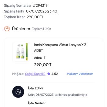 mutlubebek.com Mutlu Bebek Etik Olmayan Sipariş İptali