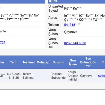 Sürat Kargo Teslim Edilmedi Sorunu