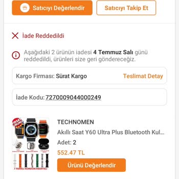 Trendyol İade Kargonun Reddi Başka Ürün Gelmesi