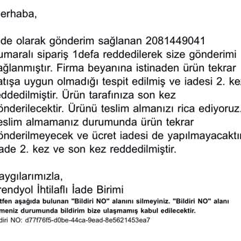 Trendyol Ysl Markasına İade Sorunu