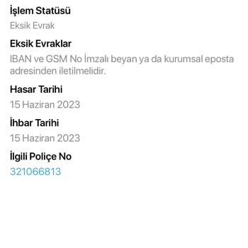 Türkiye Sigorta - Hasar Dosyası Sonuçlanmıyor