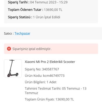 Çiçek Sepeti Techpazar, SCS Aksesuar Pişmanlığı