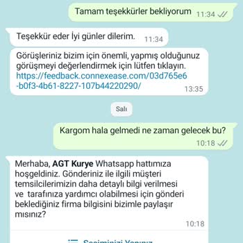AGT Kurye (aynigunteslim.com) 1 Aydır Getirilemeyen Kargo!
