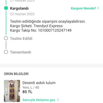 Trendyol Express Geciken Kargo Teslimatı