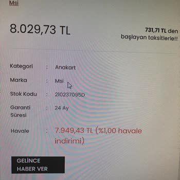 Ateş AVM'de Sipariş İptali