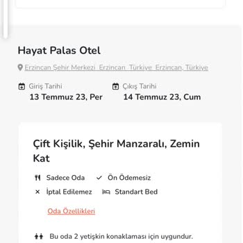 Odamax Rezervasyon İptal Faciası