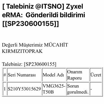 ZyXEL Çözülemeyen Modem Sorunu